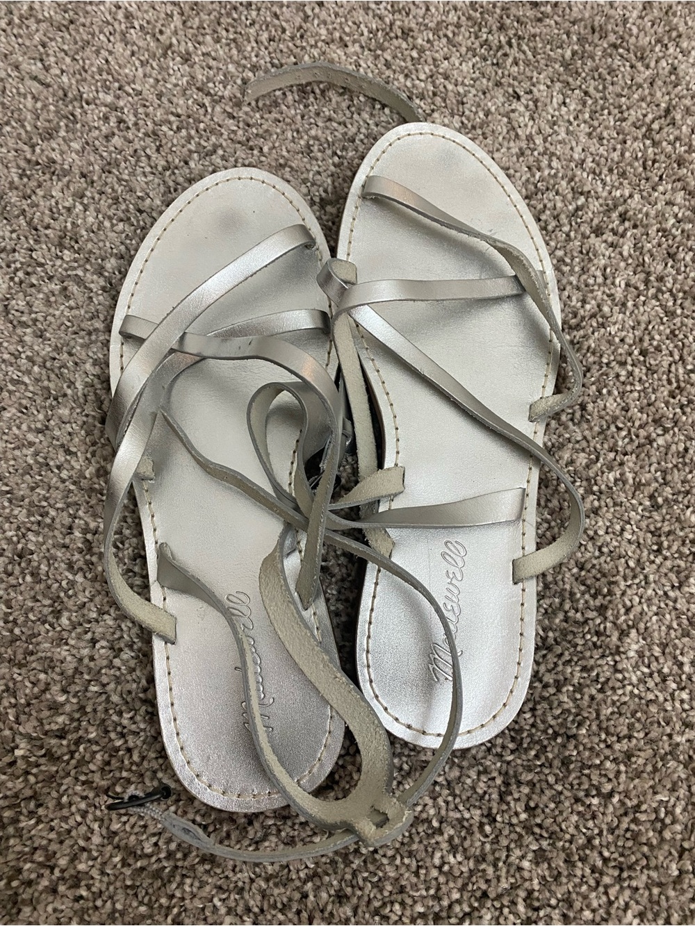 Madewell Silver Strappy Sandals